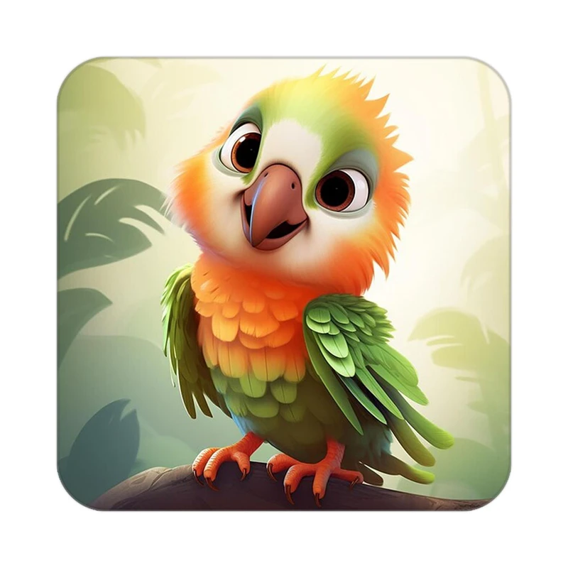 زیر لیوانی کاکتی طرح حیوانات کارتونی مدل mp28012