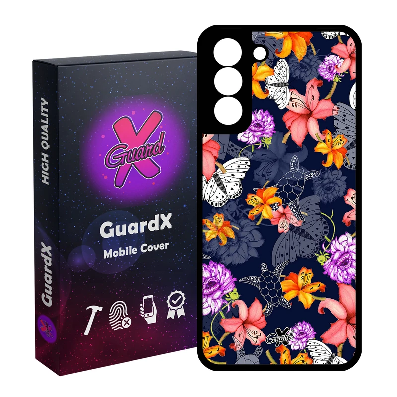 کاور گارد ایکس طرح گل مدل Glass10207 مناسب برای گوشی موبایل سامسونگ Galaxy S21 FE