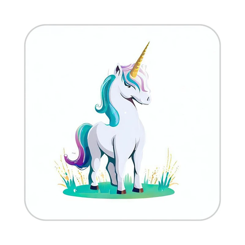 زیر لیوانی کاکتی طرح اسب تک شاخ و یونیکورن مدل mp30022