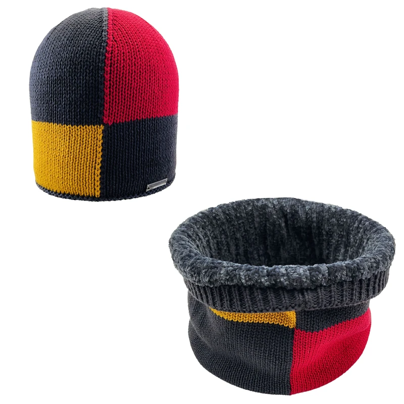 ست کلاه و شال گردن بافتنی تارتن مدل 20051