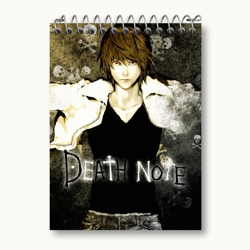 دفتر یادداشت 50 برگ خندالو مدل یاگامی لایت انیمه دفترچه مرگ Death Note کد 11308