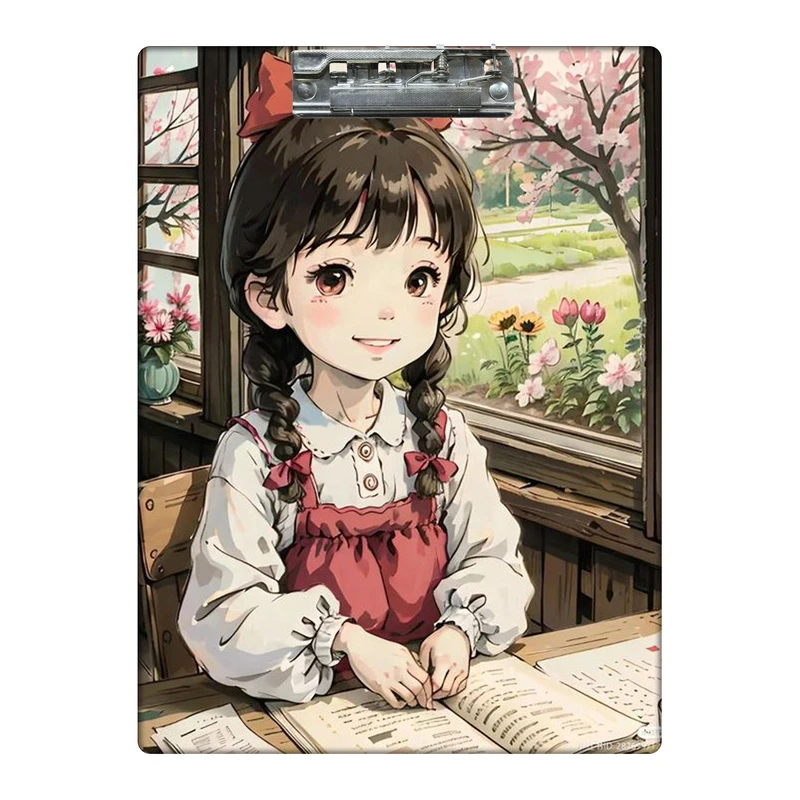 تخته شاسی طرح دختر کیوت بهاری کد 2911655 سایز A4