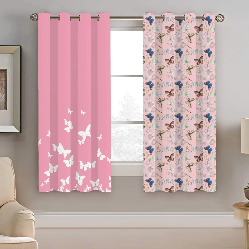 پرده نیروانا طرح پروانه مدل مخمل کد 4305 سایز 140×200 سانتی متر