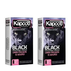کاندوم کاپوت مدل Black Ultra Safe مجموعه 2 عددی