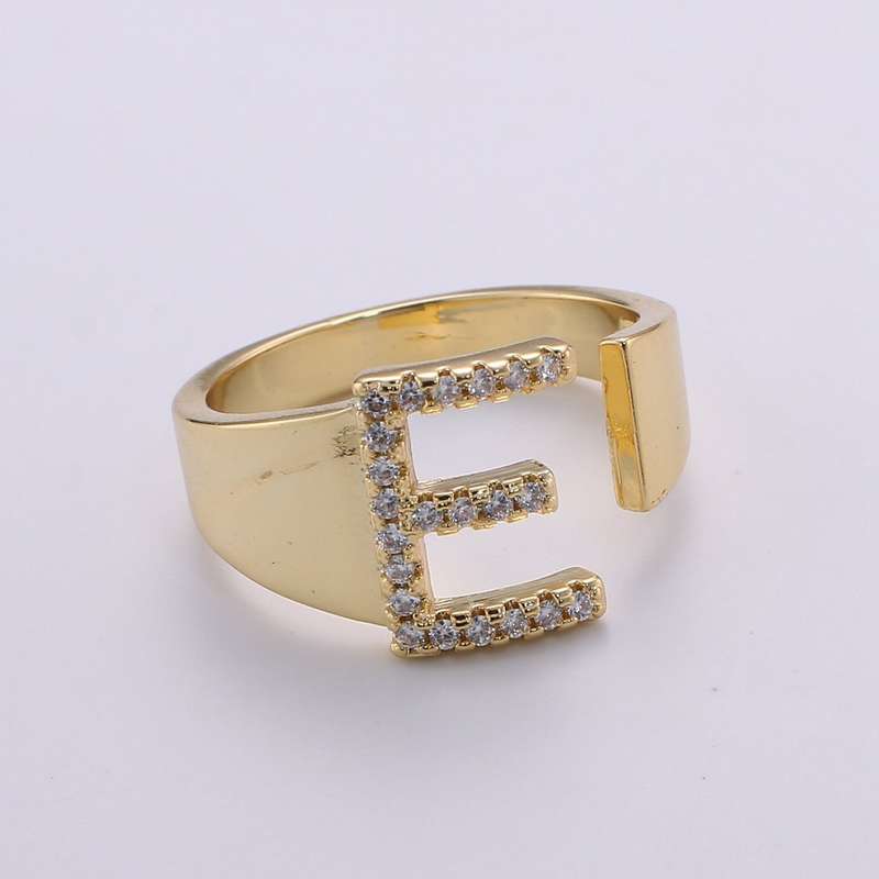  انگشتر طلا 18 عیار زنانه قیراط طرح E کد GH3417