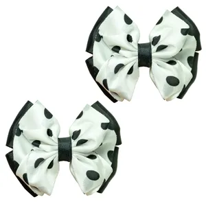 گیره مو زنانه مدل خال دار مجموعه 2 عددی