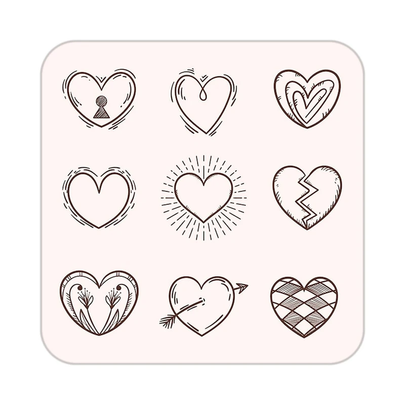 زیر لیوانی کاکتی طرح عاشقانه مدل mp37805