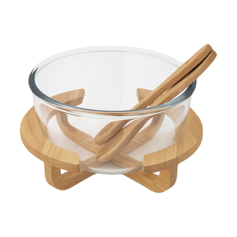 ظرف سالاد ال وی کد 6353461460536 به همراه قاشق و چنگال