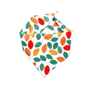 دستمال سر و گردن دخترانه مدل برگ پاییزی