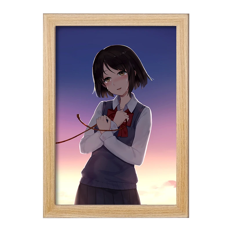 تابلو خندالو مدل میتسویا میامیزو انیمه یورنیم Your Name  کد 16266