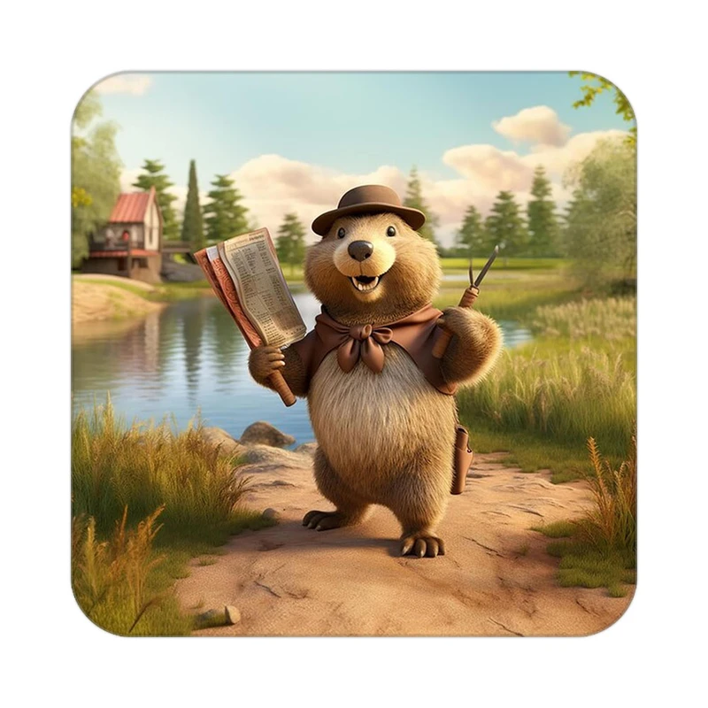 زیر لیوانی کاکتی طرح حیوانات کارتونی مدل mp27363