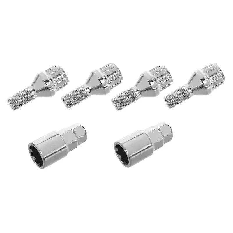 پیچ چرخ و رینگ ضد سرقت خودرو چیکال مدل M-34 مناسب برای پژو 206 مجموعه 6 عددی