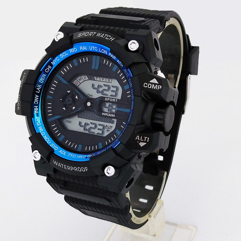 ساعت مچی دیجیتال پسرانه مدل ضدآب چراغدار کد 12