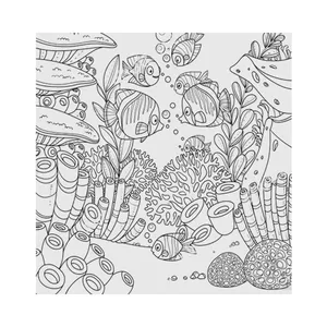 بوم رنگ آمیزی کد NIL_P13 مدل ماهی سایز 40x40 سانتی متر