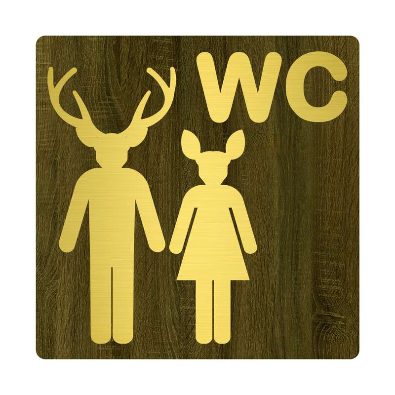 تابلو نشانگر دسشویی مستر راد طرح گوزن کدA-G 01 تابلو نشانگر دسشویی مستر راد طرح گوزن کدA-G 01