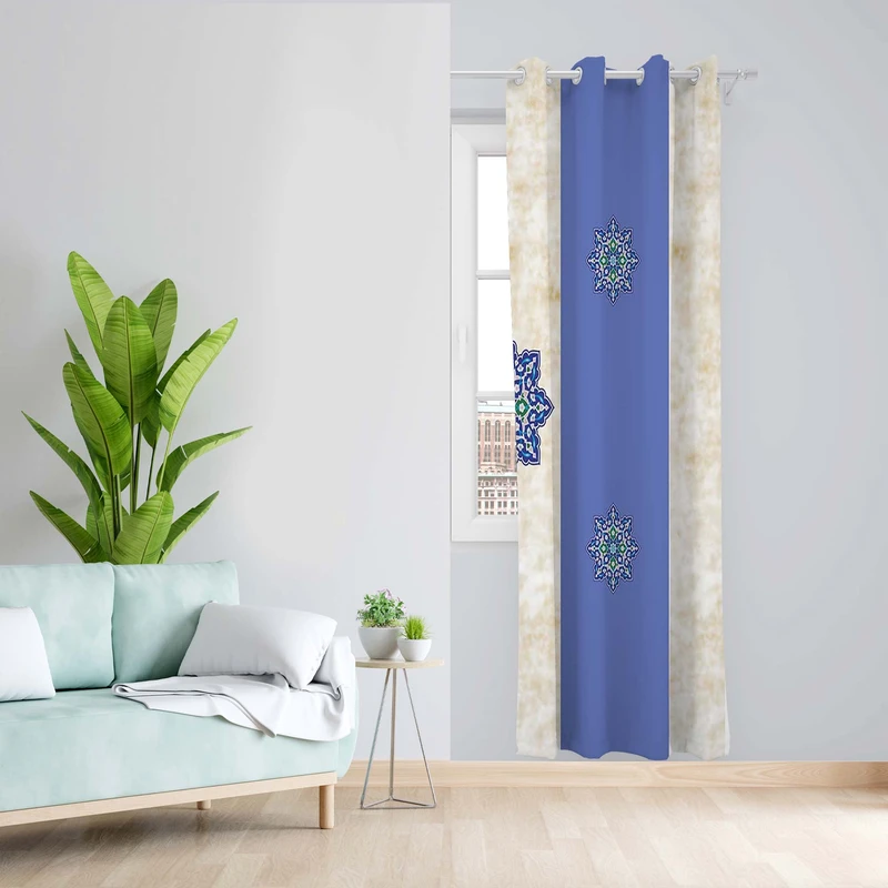 پرده طرح سنتی مدل مخمل پانچی کد 1420 z سایز 140x200 سانتی متر