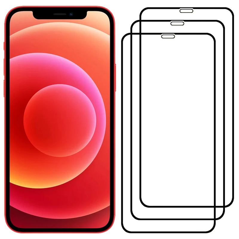 محافظ صفحه نمایش مدل FCG مناسب برای گوشی موبایل اپل iPhone 12 Pro بسته سه عددی