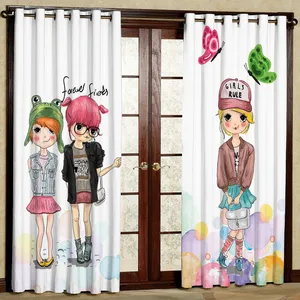 پرده مدل مخمل پانچی طرح کودک کد 1169aT2 سایز 200x140 سانتی متر