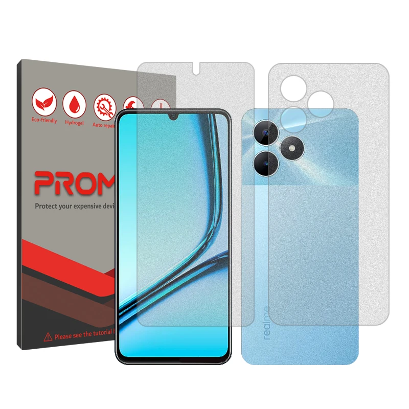 محافظ صفحه نمایش مات پرومیت مدل Resistant‌ مناسب برای گوشی موبایل ریلمی NOTE 50  به همراه محافظ پشت گوشی