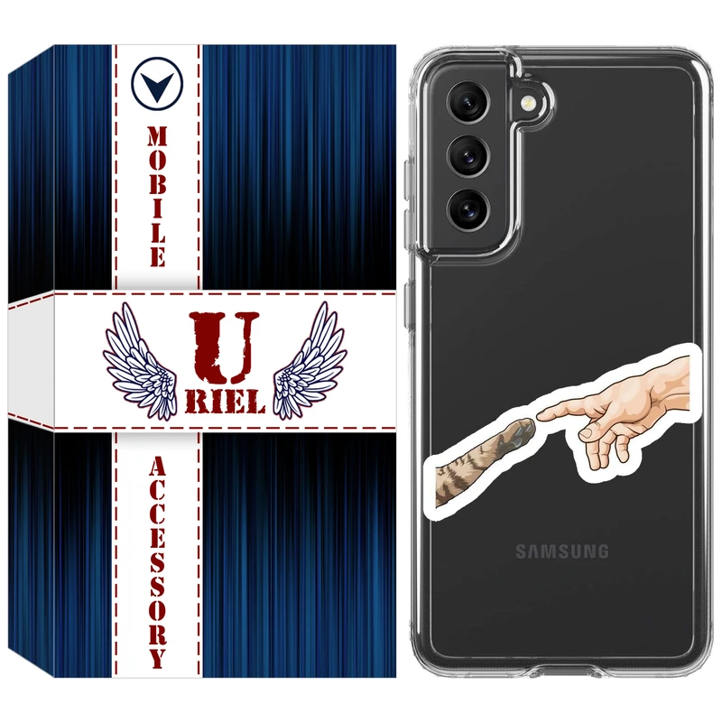 کاور یوریل مدل Clear کد 94 طرح دست گربه مناسب برای گوشی موبایل سامسونگ Galaxy S21 FE