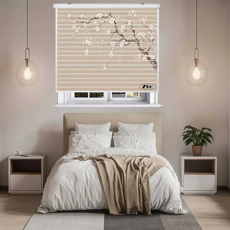 پرده زبرا زیو مدل سیلوئت 3D1280 سایز 150x150 سانتی متر