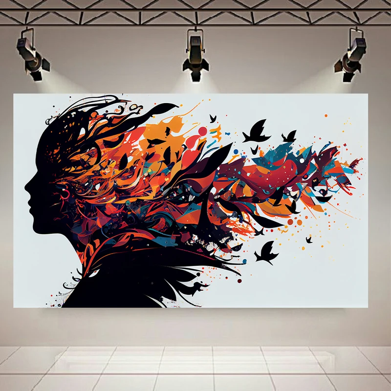 پوستر مدل بک لایت طرح انتزاعی ذهن خلاق کد AR31614