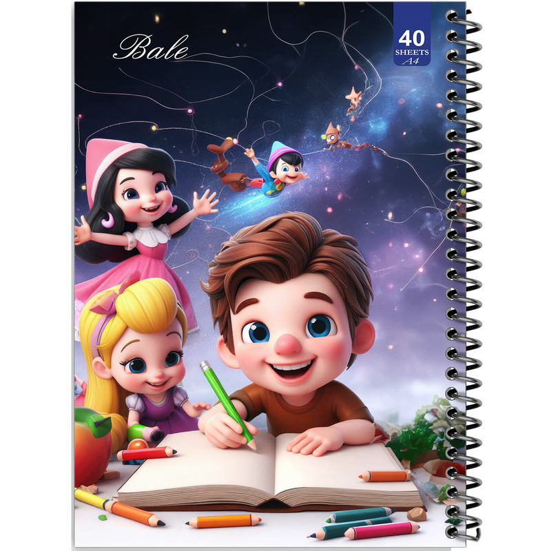 دفتر نقاشی 40 برگ انتشارات بله طرح پسرانه کد A4-K480