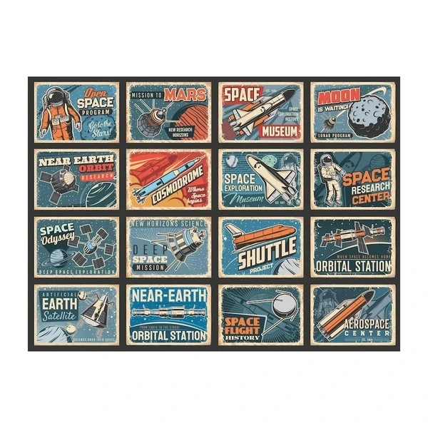 استیکر مدل ناسا و فضا طرح space exploration series مجموعه 16 عددی