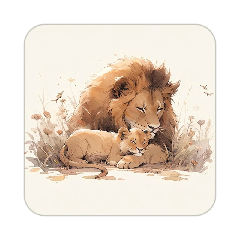 زیر لیوانی کاکتی طرح شیر مدل mp23889