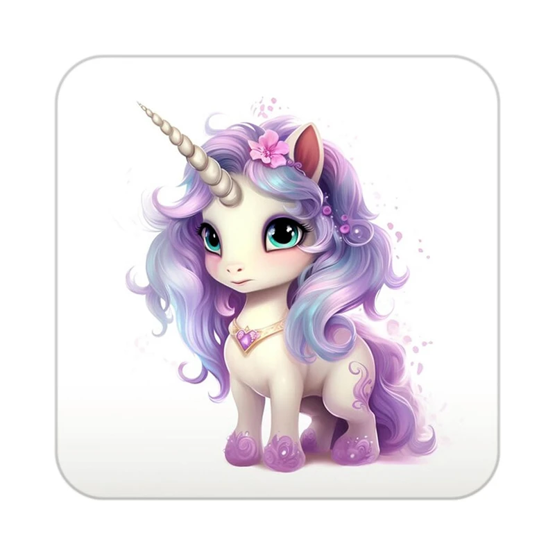 زیر لیوانی کاکتی طرح اسب تک شاخ و یونیکورن مدل mp29876