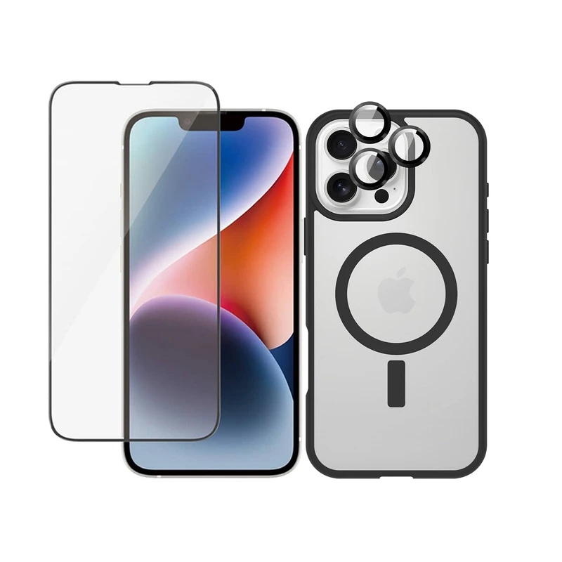 کاور آلتیمیت شیلد مدل Magsafe BRD RngFl مناسب برای گوشی موبایل اپل iPhone 16 Pro به همراه محافظ لنز دوربین و محافظ صفحه نمایش