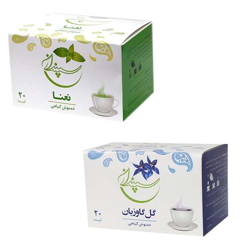 دمنوش کیسه ای نعنا و گل گاوزبان سپندان - دو بسته 20 عددی