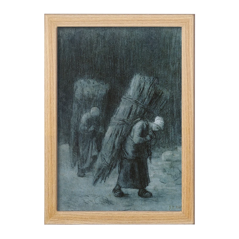 تابلو خندالو مدل نقاشی توده هیزم اثر ژان فرانسوا میله کد F12330