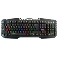 کیبورد گیمینگ تسکو مدل TK 8021L با حروف فارسی، سوییچ ممبران، Full-Size، نورپردازی RGB LED