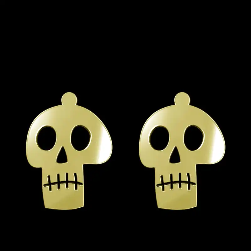 گوشواره طلا 18 عیار زنانه مدوپد مدل جمجمه کد GA1-15707