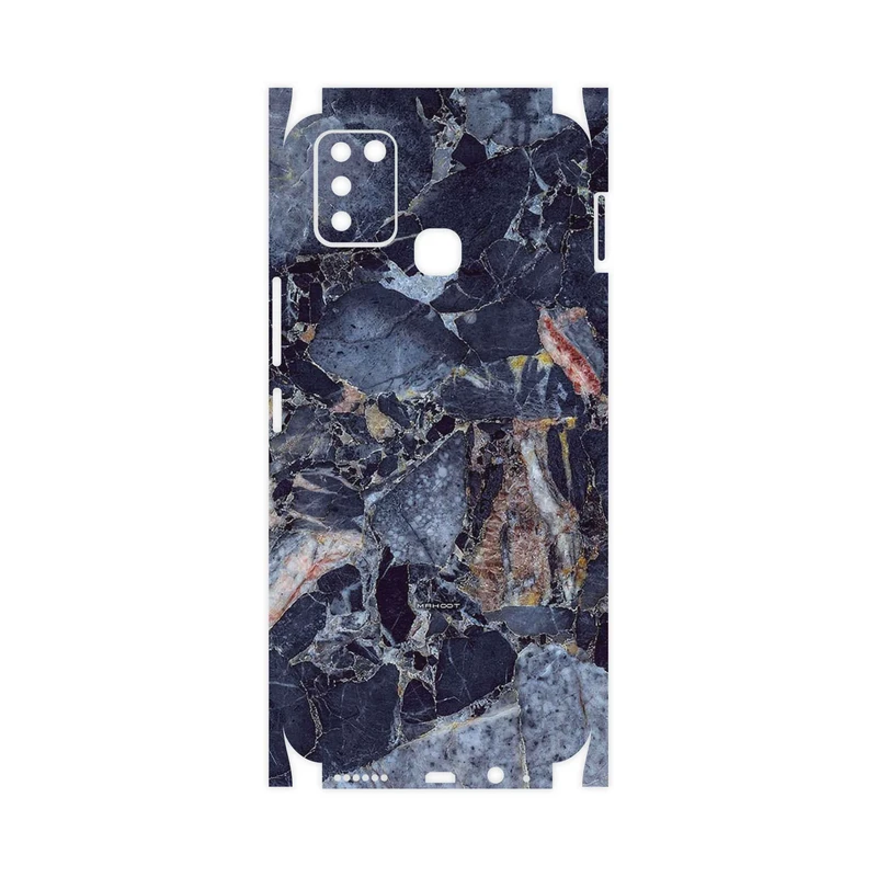 برچسب پوششی ماهوت مدل Broken black marble-FullSkin مناسب برای گوشی موبایل اینفینیکس Smart 6 X657B