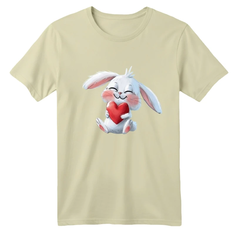 تی شرت آستین کوتاه بچگانه مدل خرگوش و قلب