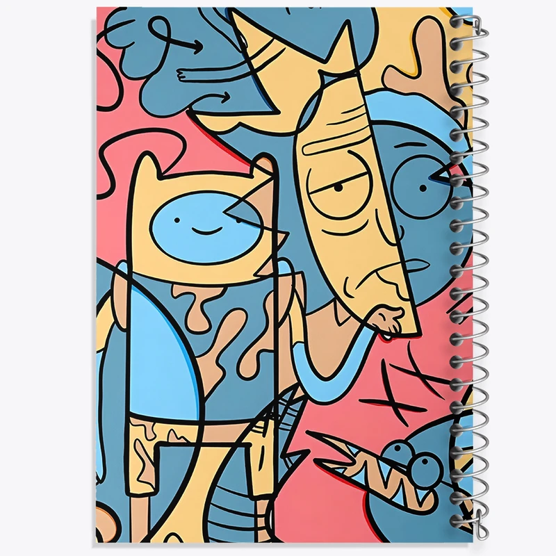 دفتر ژورنال نویسی 50 برگ خندالو مدل نقطه ای طرح ریک و مورتی (Rick and Morty) کد N2745