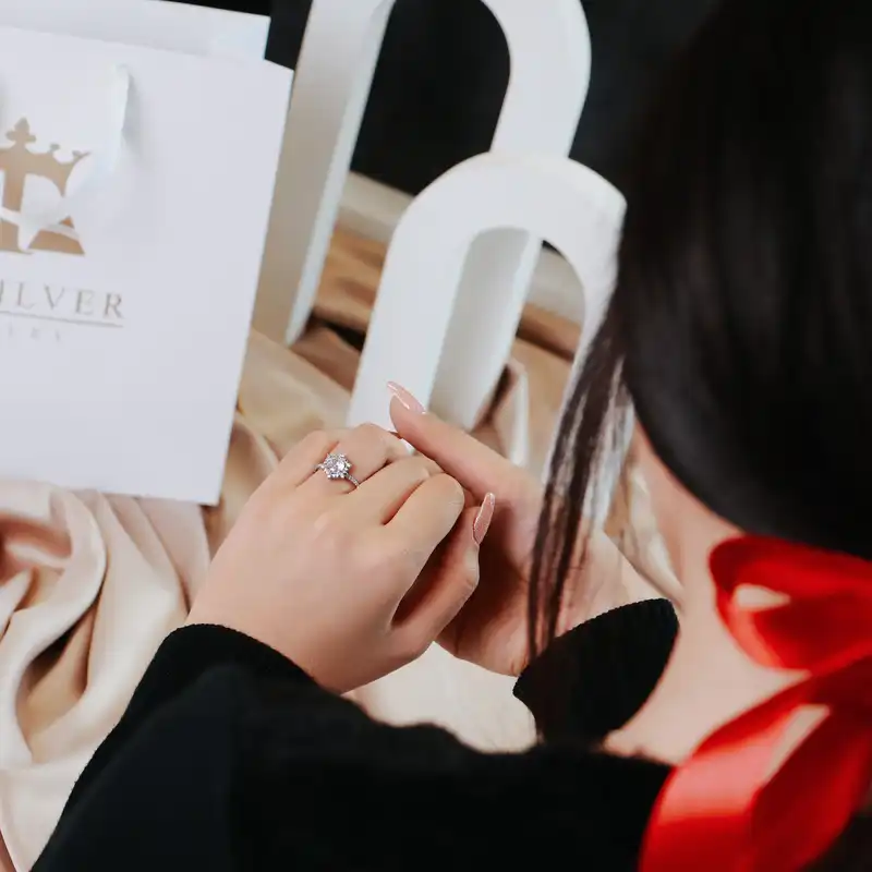 انگشتر نقره زنانه جی تی ای مدل جی نایس