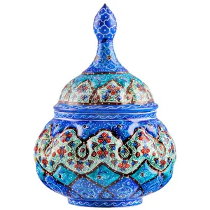 قندان میناکاری طرح برجسته اثر ابوالقاسمی کد 170198