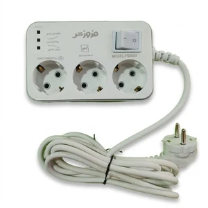 محافظ ولتاژ فروزش مدل سه خانه ارت دار کد 1-8 fr300