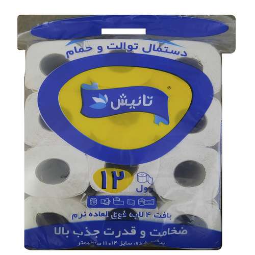  دستمال توالت تانیش مدل Premium Comfort بسته 12 عددی 