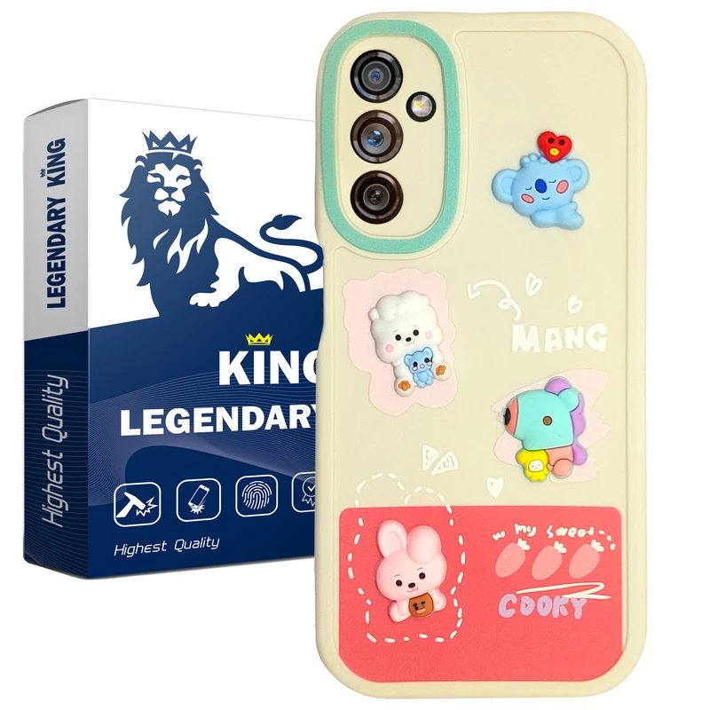 کاور لجندری کینگ مدل سیلیکونی عروسک برجسته 4 مناسب برای گوشی موبایل سامسونگ Galaxy A24