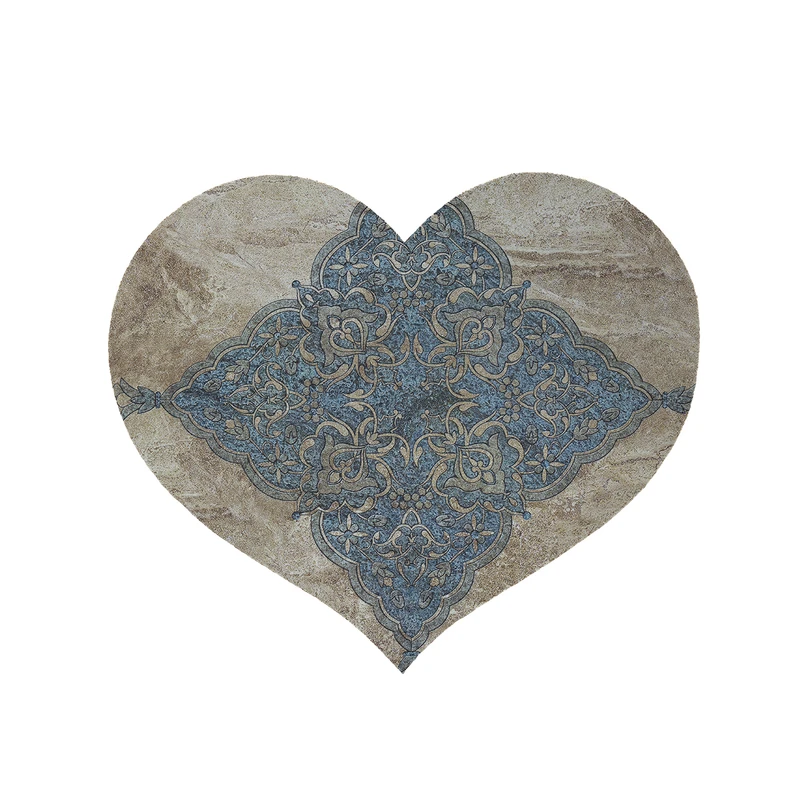 پادری مدل قلب طرح سنگ کد 5311 سایز 90x90 سانتی متر 