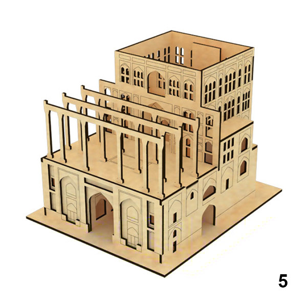 ساختنی مدل ماکت چوبی عمارت عالی قاپو نقش جهان اصفهان کد M100