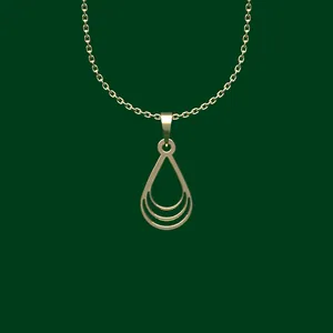 گردنبند طلا 18 عیار زنانه مدوپد مدل هندسی کد FF2-1-1231