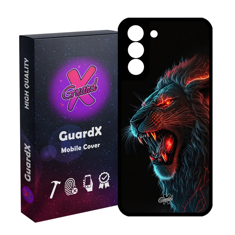 کاور گارد ایکس طرح شیر مدل Glass10619 مناسب برای گوشی موبایل سامسونگ Galaxy S21 FE