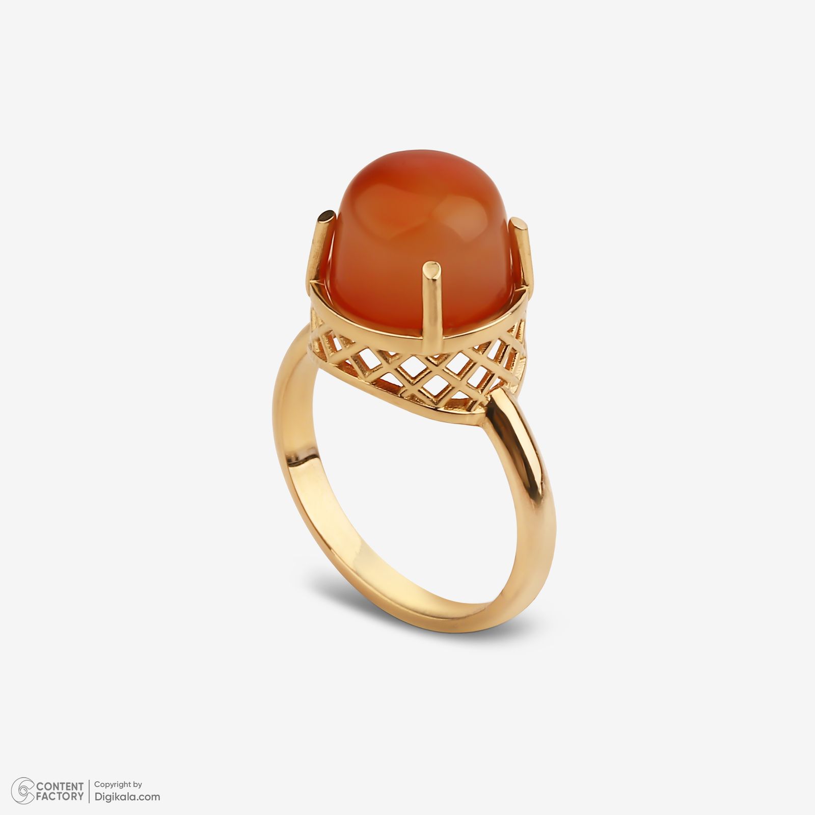 انگشتر طلا کم اجرت 18 عیار زنانه گلدم مدل R344005 سایز 56 -  - 2