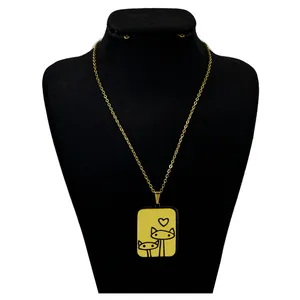 گردنبند نقره زنانه دلی جم طرح گربه کد D 349