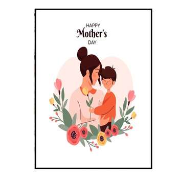 کارت پستال کاف پستال  مدل تبریک روز مادر کد M1003